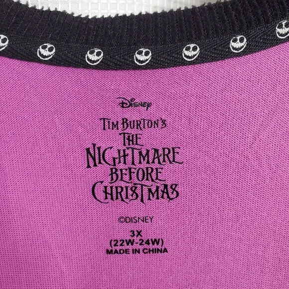 Disney Size 3X Top Nightmare Before Christmas Scream Queen Sally Sleep Shirt - Picture 4 of 11